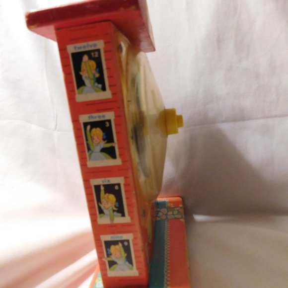 Vintage Fisher Price Music Box Teaching Clock Toy 1968 - Picture 8 of 10